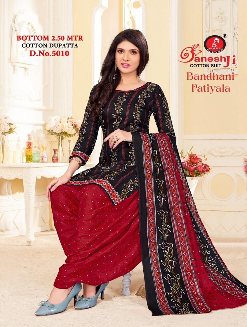 Bandhani Vol 5 By Ganeshji Patiyala Cotton Dress Material Wholesale Market in Surat
